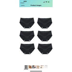 New large Women's Seamless Hipster No Show Invisible Ice Silk Stretch Underwears